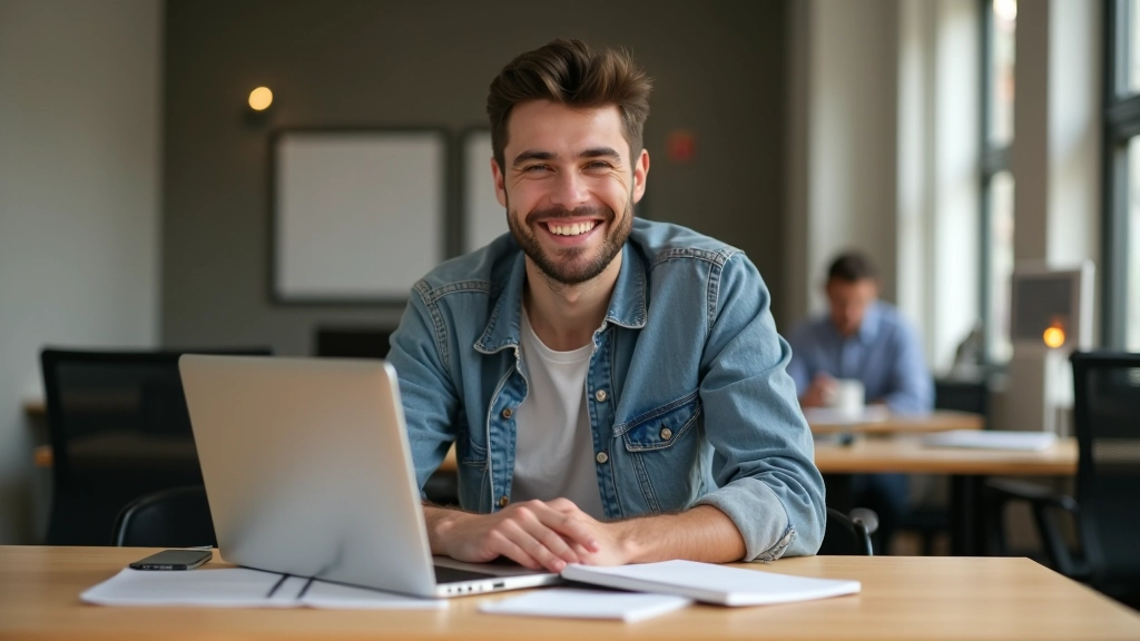 Designer freelancer em Portugal a trabalhar no seu projeto com laptop e documentação de preços
