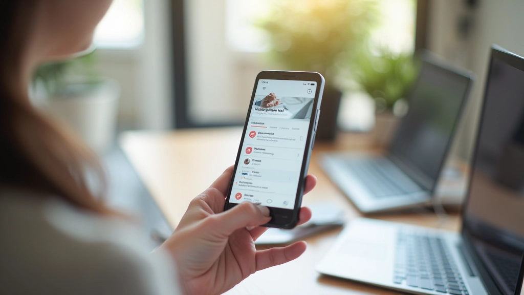 Smartphone mostrando plataforma portuguesa de freelance para encontrar clientes